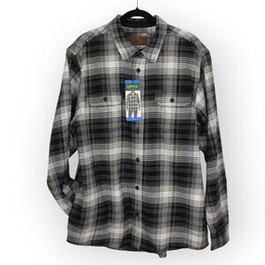 NEW Orvis Flannel Shirt Shacket Pockets Plaid JacShirt Lightweight FREE SHIPPING